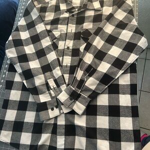 Classic Black and White Checkered Men's Shirt